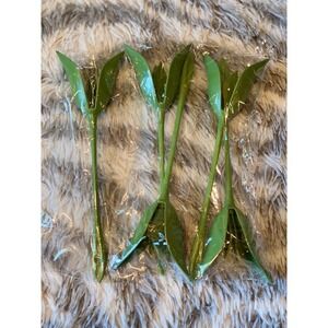 Set of 4‎ Green Bud Vase Flower Picks Floral Stems Napkin Holder Decorations
